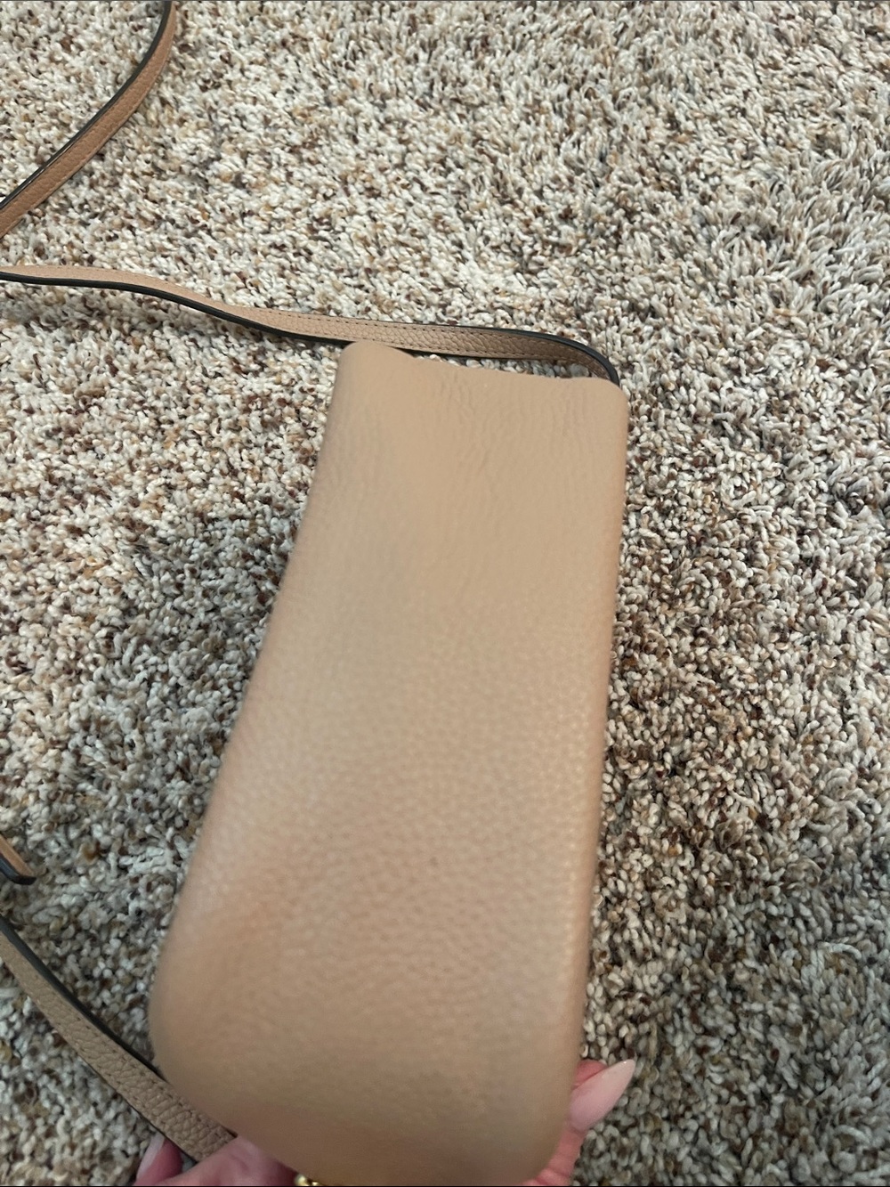 Tory Burch Beige Pebbled Leather Crossbody Bag and card wallet to match - Picture 3 of 9
